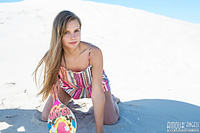 Cutie playing in the sand