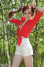 Softcore erotic teen on the nature