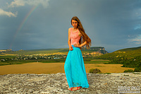 Natural erotic tits red shaved pussy