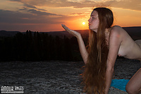 Natural erotic tits red shaved pussy