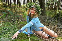 Pics female angel in the woods