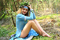 Pics female angel in the woods