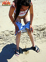 Crazed teen posing naked