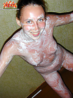 Crazed teen posing naked