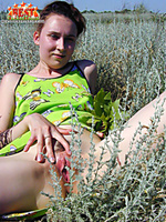 Crazed teen posing naked