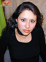 Dark-haired teen teasing