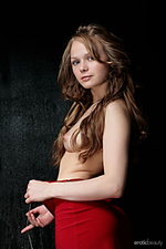 Red dress 1 little hottie mia c peels off her red dress and shows you her sweet decadent pussy.