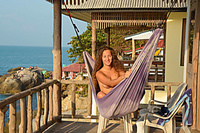On the rocks 1 sarka flaunts her naked body and poses playfully on rugged rocks and desolate beach on her background.
