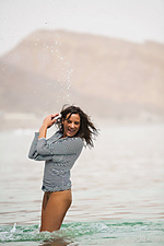 Waterside 1 saylor bares her hot, sweaty body with beautiful breasts as she poses by the beach.