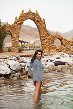 Waterside 1 saylor bares her hot, sweaty body with beautiful breasts as she poses by the beach.