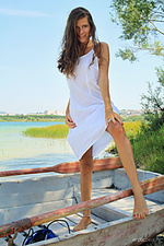 Presenting salomja a salomja a displays her wet, sexy body as she sensually poses in the river.