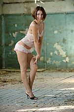 Having fun 1 oda bares her slender body with tight butt, sexy legs and sweet pussy.