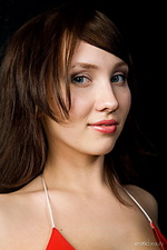 Loving red kate sensually strips her sexy, red bikini baring her amazing physique.