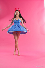 On pink newcomer ame flaunts her nubile body as she poses in the studio.