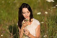 Lost in the meadow adel morel bares her petite body as she strips in the meadow.