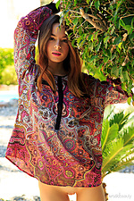 Hot and sexy youthful debora a shows off her tight body and smooth pussy under the sun.