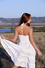 On the range busty mishel c flaunts her luscious body outdoors.