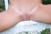 Presenting leila mazz newcomer leila mazz shows off her tight body as she sensually strips in the garden.