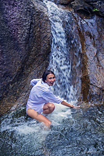 Presenting alisa m newcomer alisa m displays her gorgeous, wet body as she dips in the river.