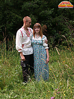 Russian girl fucking outdoors