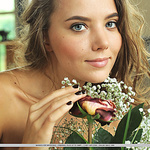 Mango a mango a strips on the table as she bares her delectable body.