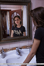 Maria espen maria espen flaunts her tight ass and small pussy on the chair.