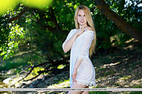 Kendell kendell bares her slender body and tight ass by the river.