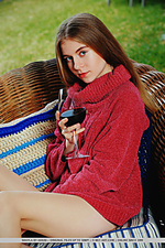 Shayla shayla bares her nubile body and sweet pussy on the chair.