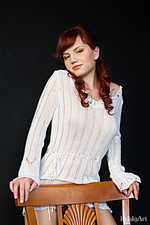 Tachie absolutely stunning redhead with an amateur charm, perfectly molded breasts and super smooth fair skin that contrasts nicely to the chair shes sitting on. Tachie absolutely stunning redhead with an amateur charm, perfectly molded breasts and super smooth fair skin that contrasts nicely to the chair shes sitting on.