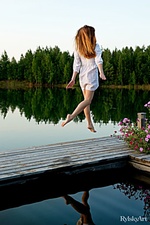 Lakelike young cute models