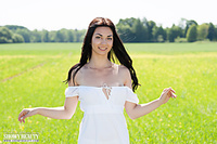 Brunette girl posing