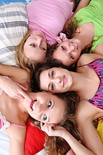Hot lesbian foursome
