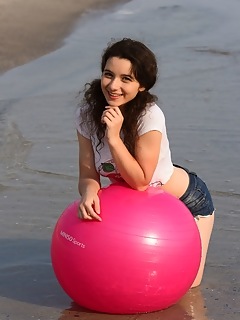 Cute angel on the beach