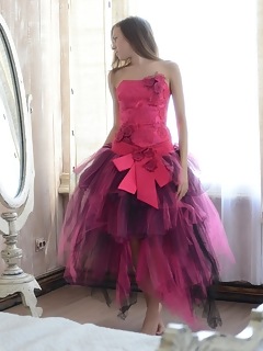 Taking off a dress
